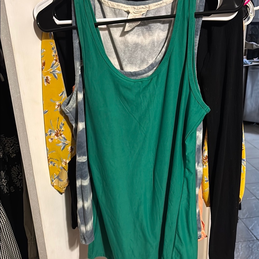Green Sleeveless Tank Top XL 14/16